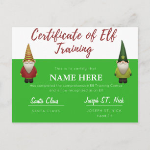  Elf-certificering Feestdagenkaart