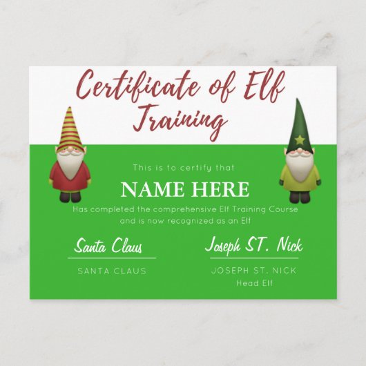  Elf-certificering Feestdagenkaart (Voorkant)