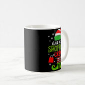 Elf Christmas Black Shopng Funny Friday Shopng Cre Koffiemok (Voorkant rechts)