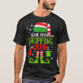 Elf Christmas Black Shopng Funny Friday Shopng Cre T-shirt (Voorkant)