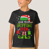 Elf Christmas Black Shopng Funny Friday Shopng Cre T-shirt (Voorkant)