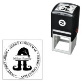 Elf Christmas Boy thema Zelfinktende Stempel (In situ)