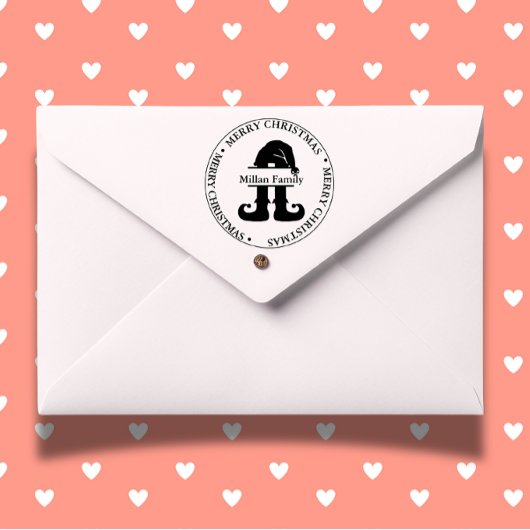 Elf Christmas Boy thema Zelfinktende Stempel