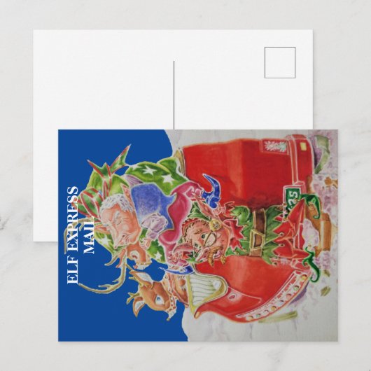 ELF CHRISTMAS BRIEFKAART (Voorkant / Achterkant)