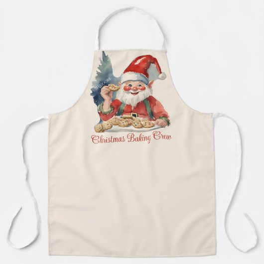 Elf Christmas Cookie Baking Crew Schort (Voorkant)