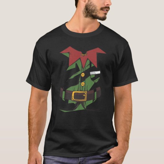 Elf Christmas Costume Group Outfit Merry Christma T-shirt (Voorkant)