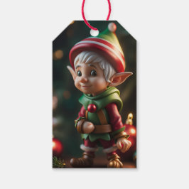 Elf Christmas Holiday Gift Label Cadeaulabel