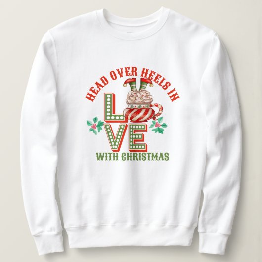 Elf Christmas Sweatshirt - Head Over Heels Familie (Design voorkant)