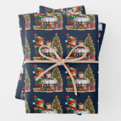 Elf Christmas Tea Party Kinder Inpakpapier Vel (In situ)