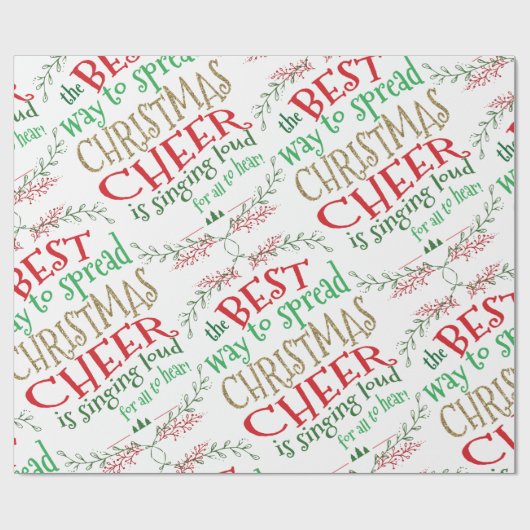 Elf Christmas Wrapping Paper Christmas Cheer Cadeaupapier (Vlak)
