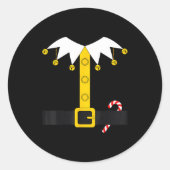 Elf Costume  Ronde Sticker (Voorkant)