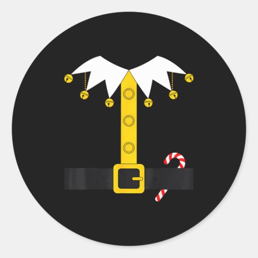 Elf Costume  Ronde Sticker (Voorkant)