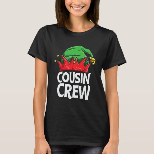 Elf Cousin Crew Christmas Squad Family Matching Pa T-shirt (Voorkant)