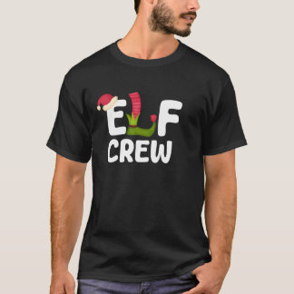Elf Crew Christmas Family Matching Pajamas Holiday T-shirt