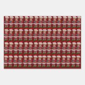 Elf Custom Gezicht foto Elf Kerstmis Grappige Trum Inpakpapier Vel (Voorkant 3)