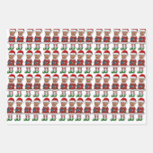 Elf Custom Gezicht foto Elf Kerstmis Grappige Trum Inpakpapier Vel (Voorkant 2)