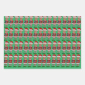 Elf Custom Gezicht foto Elf Kerstmis Grappige Trum Inpakpapier Vel (Voorkant)