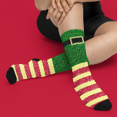 Elf Cute Striped Kerstmis Sokken