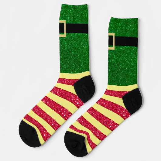 Elf Cute Striped Kerstmis Sokken (Links)