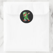 Elf Dabbing Soccer Player Christmas Dab Xmas  Ronde Sticker (Tas)
