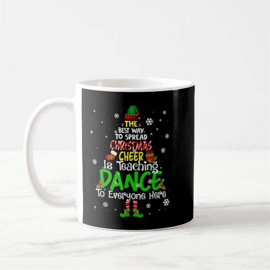 Elf Dance leraar beste kerstmis is piekfijn Koffiemok (Links)