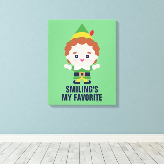 Elf de Film | Cute Buddy Canvas Afdruk (Insitu (Houten vloer))