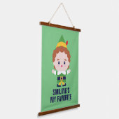 Elf de Film | Cute Buddy Hangend Wandkleed (Gebogen)