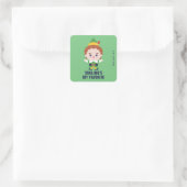 Elf de Film | Cute Buddy Vierkante Sticker (Tas)