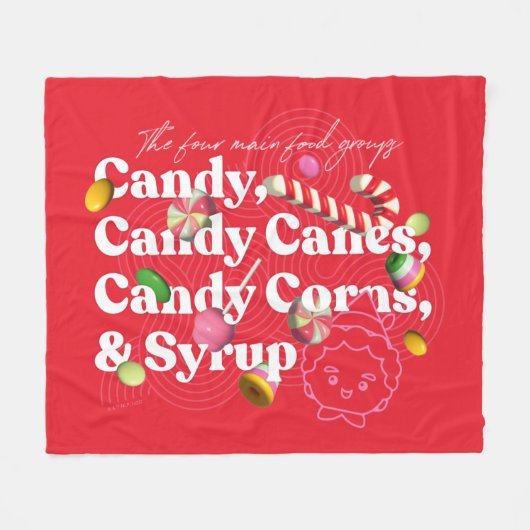 Elf de Film | De vier belangrijkste voedselgroepen Fleece Deken (Voorkant (Horizontaal))