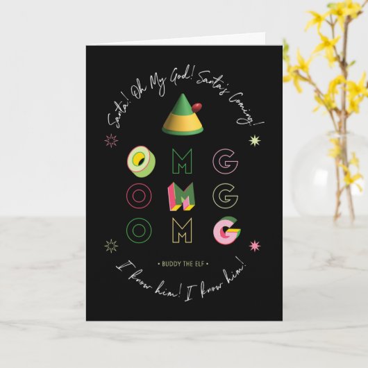 Elf de Film | Kerstman OMG Kaart (Gele Bloem)