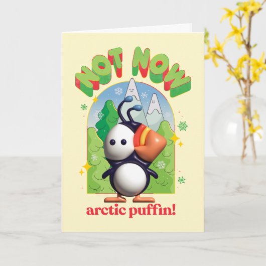 Elf de Film | Niet Nu IJspinguïn! Kaart (Gele Bloem)