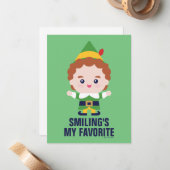 Elf de Film | Schattige Buddy Notitiekaartje (Voorkant / Achterkant in situ)