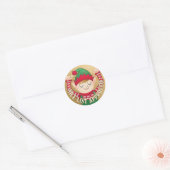 Elf Delivery Santa's lijst met kerst in Nice Ronde Sticker (Envelop)