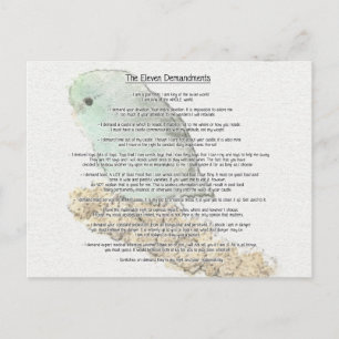 Elf demandingen van Parrotlets Briefkaart