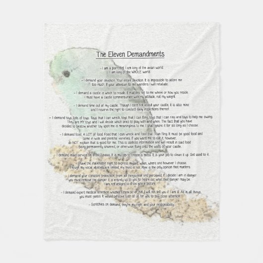 Elf demandingen van Parrotlets Fleece Deken (Voorkant)