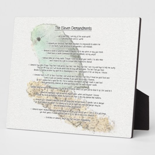Elf demandingen van Parrotlets Fotoplaat (Zijkant)