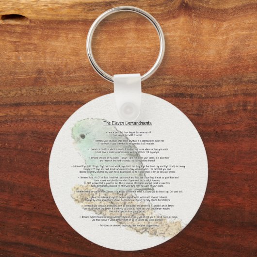 Elf demandingen van Parrotlets Sleutelhanger (Voorkant)