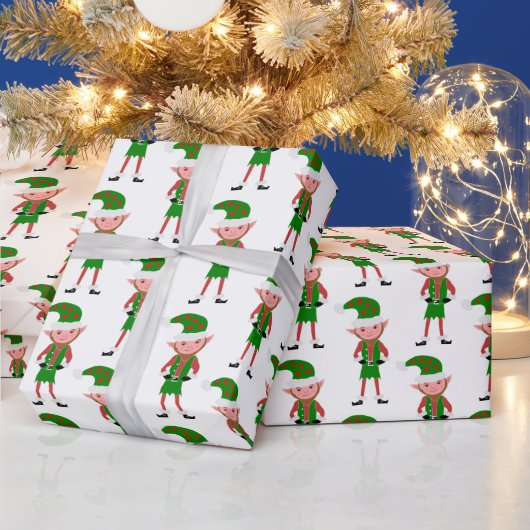 Elf Design Kerstmis Cadeaupapier (Feestdagen)