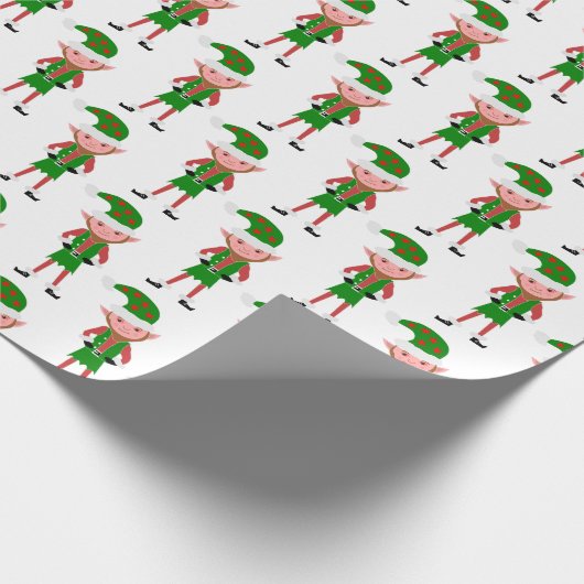 Elf Design Kerstmis Cadeaupapier (Hoek)
