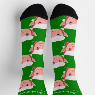 Elf Design Kerstmis Sokken