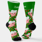Elf Design Kerstmis Sokken (Gebogen)