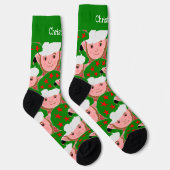 Elf Design Kerstmis Sokken (Rechts)
