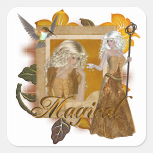Elf Design: Magisch door MarloDee Design Vierkante Sticker