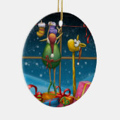 Elf die de balans opmaakt keramisch ornament (Rechts)