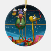 Elf die de balans opmaakt keramisch ornament (Voorkant)