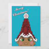 Elf die een rode Chileense kerstmannenhoed draagt  Kaart (Voorkant)