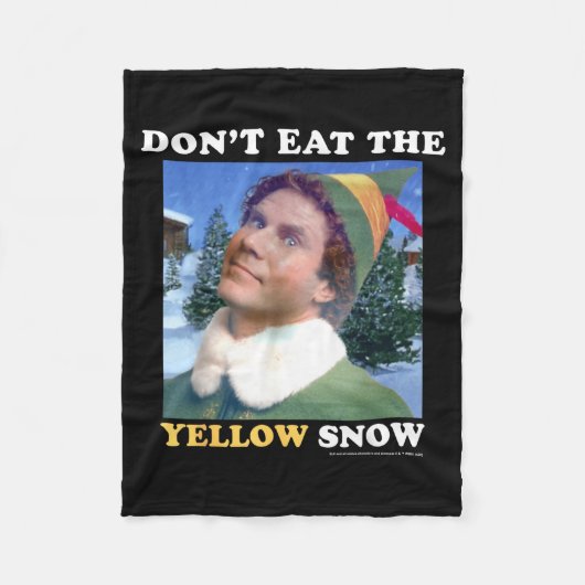 Elf Don't Eat The Yellow Snow  Fleece Deken (Voorkant)