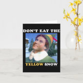 Elf Don't Eat The Yellow Snow Kaart (Gele Bloem)