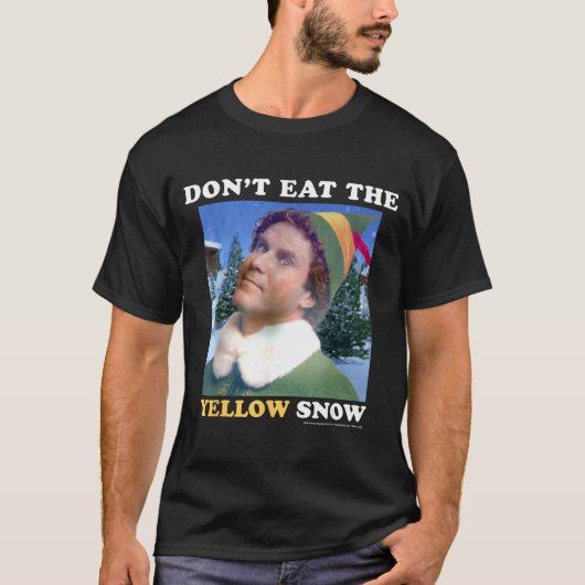 Elf Don't Eat The Yellow Snow T-shirt (Voorkant)