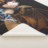 Elf Dragon Butterfly Fantasy Sherpa Deken (3/4)